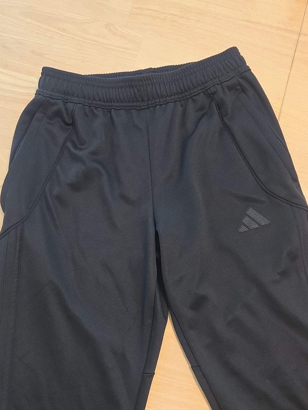 Adidas Boys Black Athletic Joggers with Subtle Logo